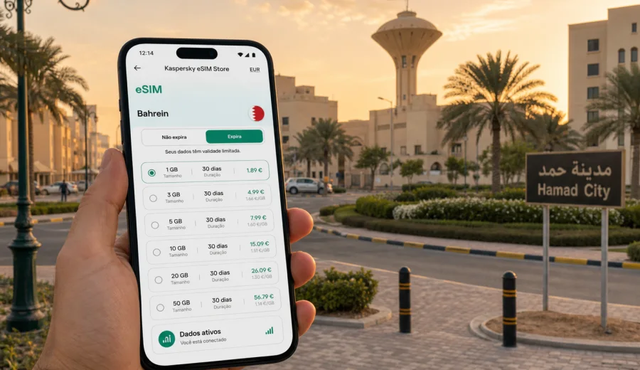 eSIM em Cidade de Hamad: internet no Bahrein