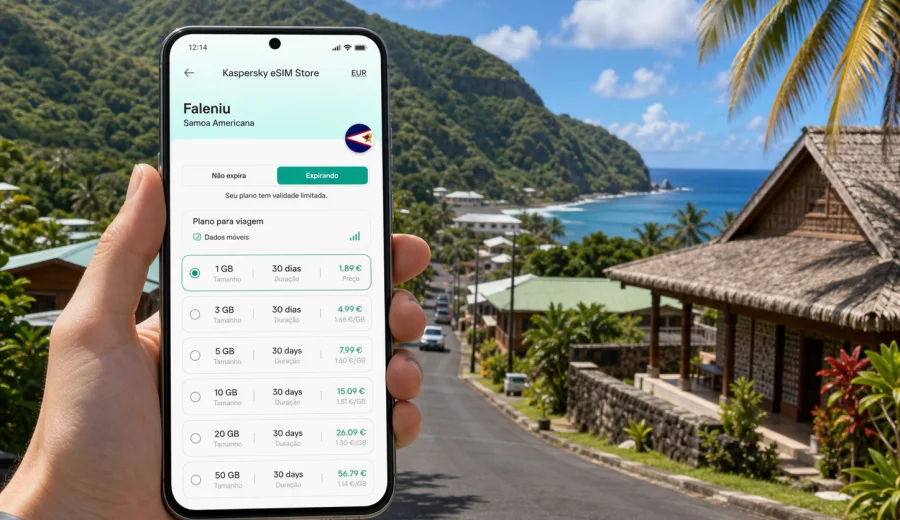 eSIM em Faleniu: internet em Samoa Americana