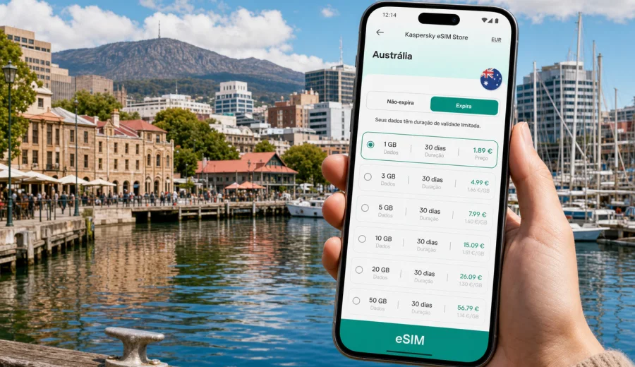 eSIM em Hobart: internet móvel na viagem