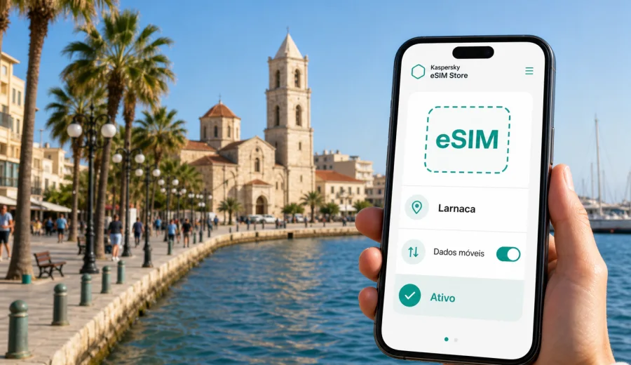 eSIM em Larnaca: internet móvel em Chipre