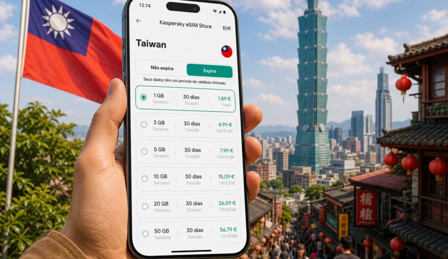 eSIM em Taiwan: internet móvel para viagem
