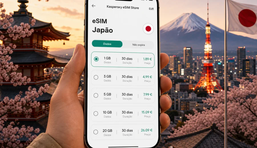 eSIM Japão: ligação móvel e internet