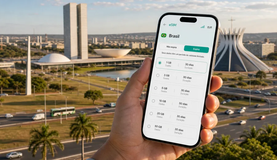 eSIM em Brasília: internet para viagem