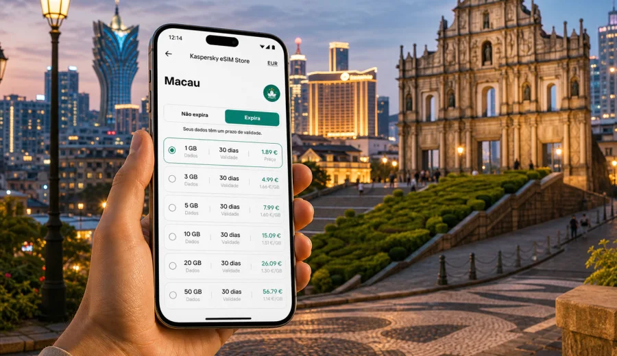 eSIM Macau: ligação móvel e internet
