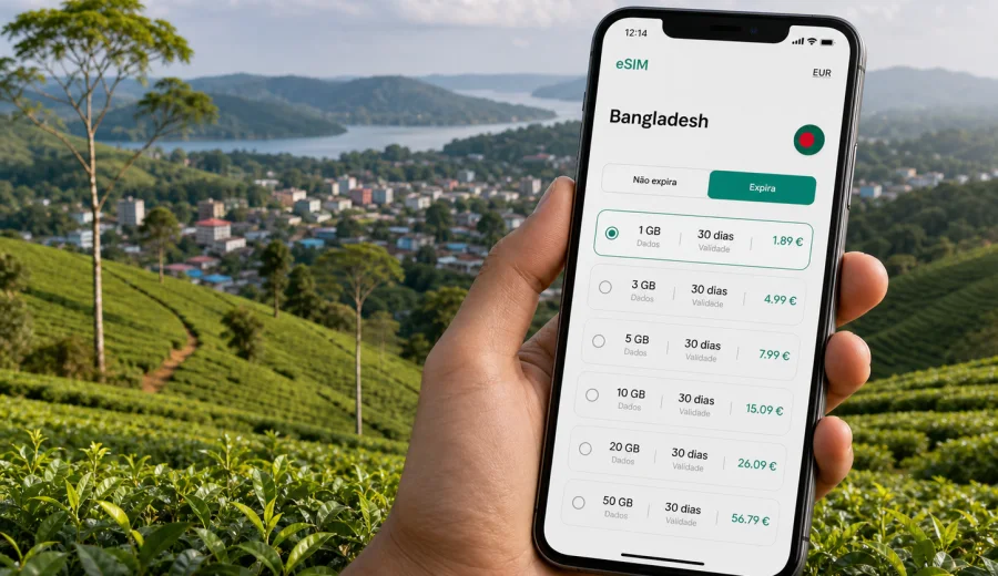 eSIM em Sylhet: internet móvel na viagem