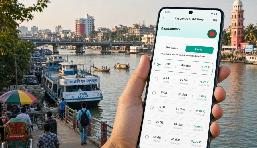 eSIM em Khulna: internet móvel para viagem