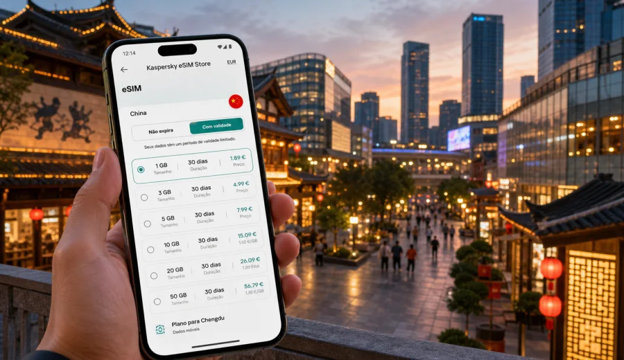 Chengdu eSIM: internet móvel para viagem