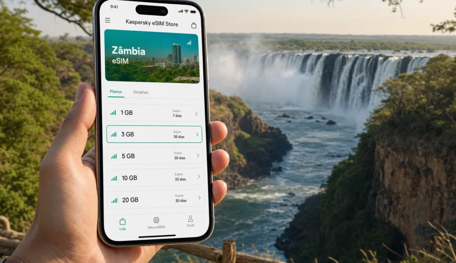 eSIM Zâmbia: ligação móvel e internet na viagem