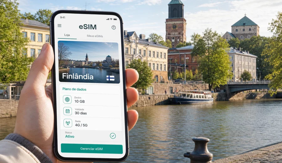 Turku eSIM: internet móvel na Finlândia