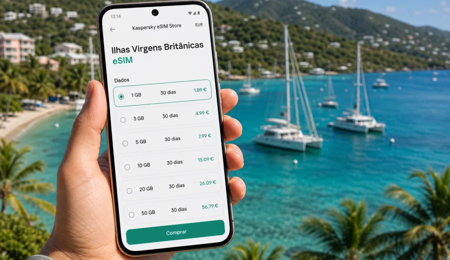 eSIM nas Ilhas Virgens Britânicas