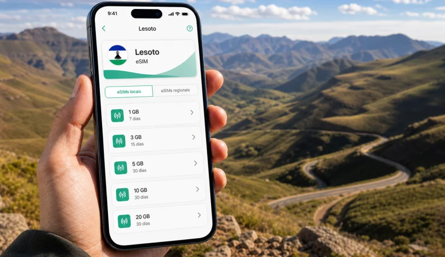 eSIM Lesoto: conexão móvel e internet