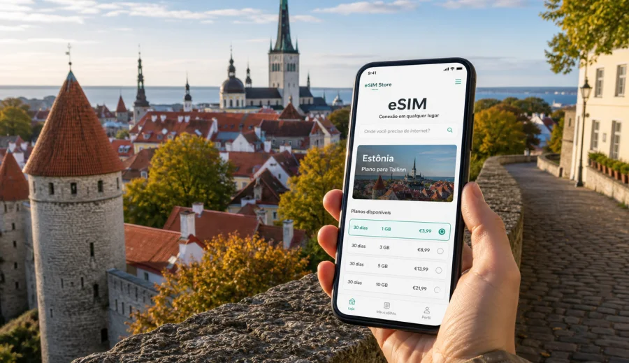 eSIM em Tallinn: internet móvel na viagem