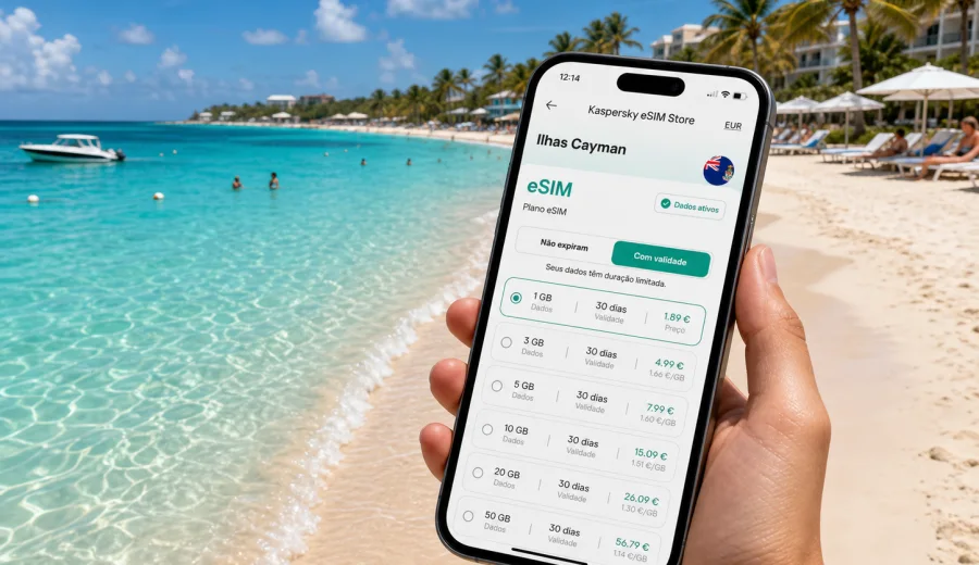 Seven Mile Beach eSIM: internet nas Ilhas Cayman