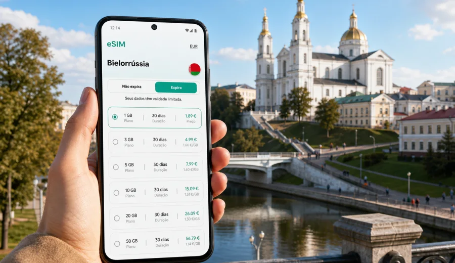 eSIM em Vitebsk: internet móvel para viajar