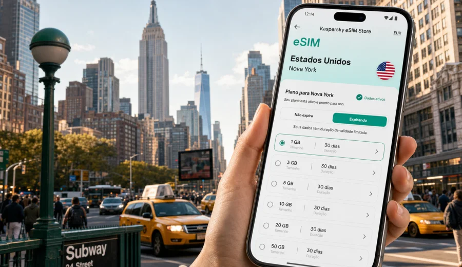 eSIM em Nova York: internet móvel na viagem