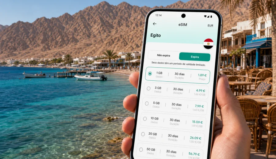 Dahab eSIM: internet móvel para viajar no Egito