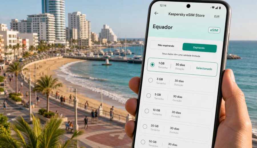 eSIM em Salinas: internet móvel no Equador