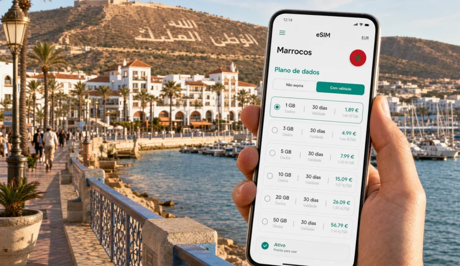 eSIM em Agadir: internet móvel para viajar