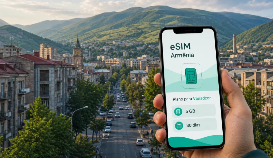 eSIM em Vanadzor: internet móvel na Armênia