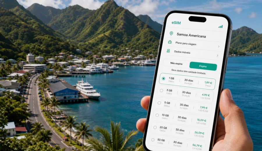 eSIM em Pago Pago: internet para viagem