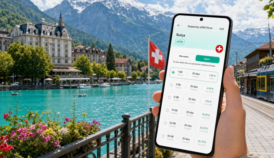 eSIM em Interlaken: internet e ligação móvel