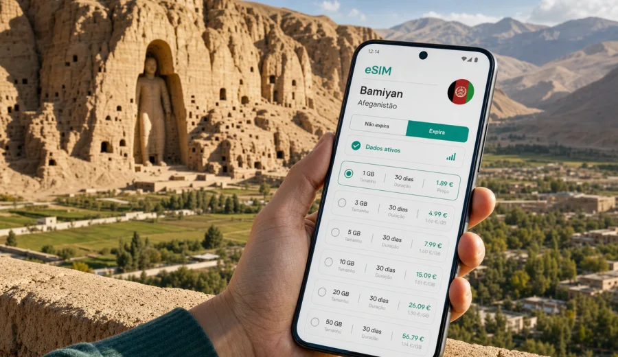 eSIM em Bamiyan: internet móvel para viagem