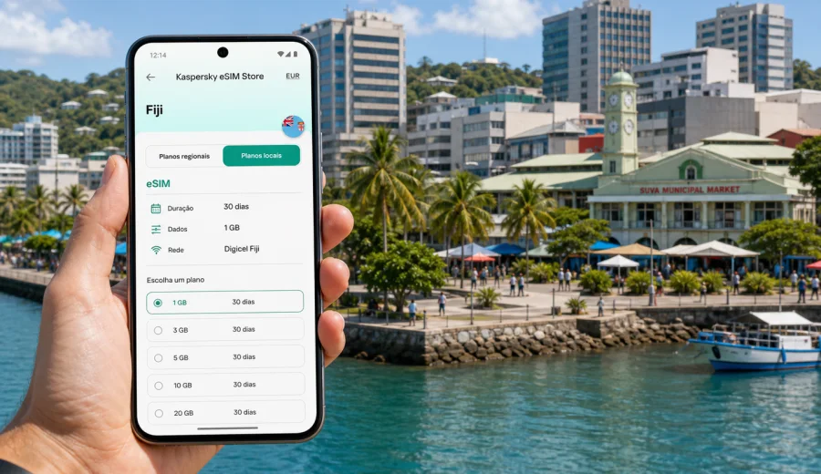 eSIM em Suva: conexão móvel e internet