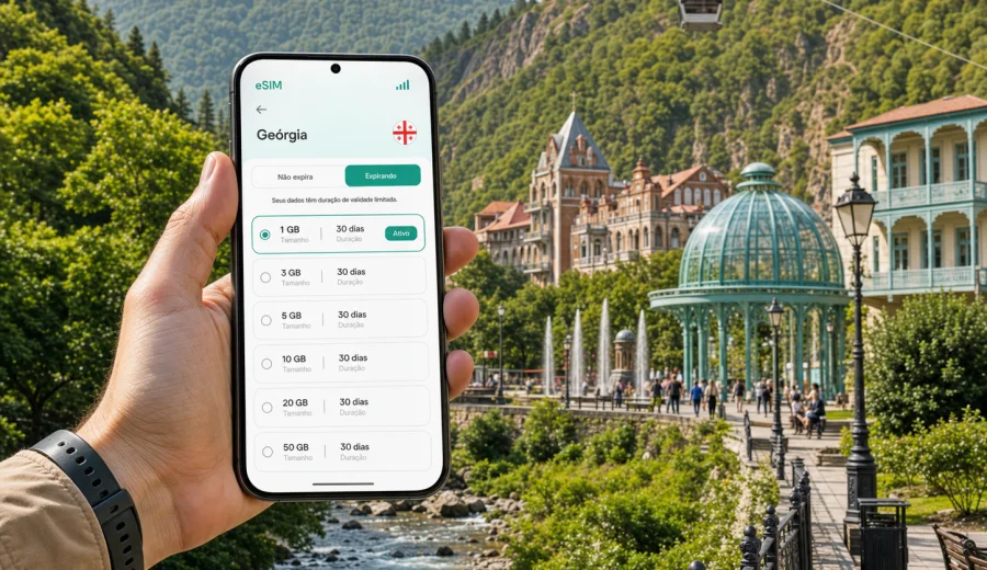 eSIM em Borjomi: internet móvel na cidade