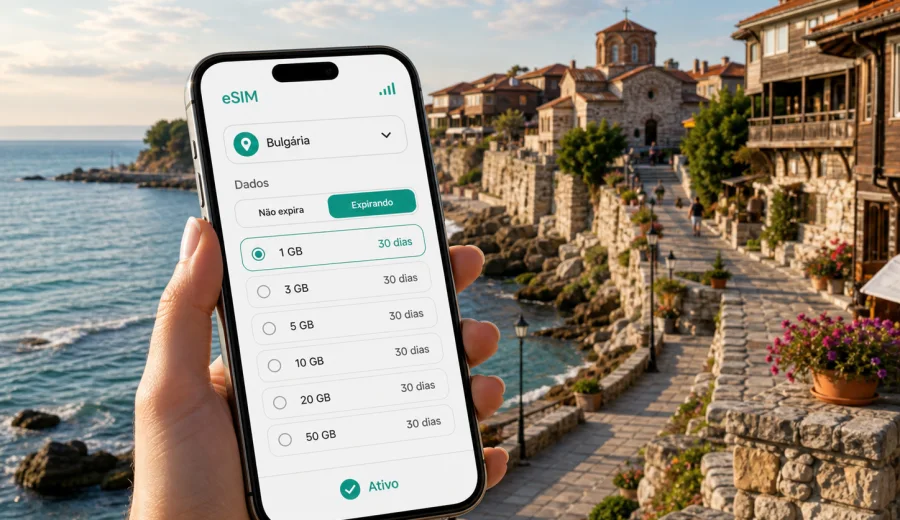 Nessebar eSIM: internet móvel na Bulgária