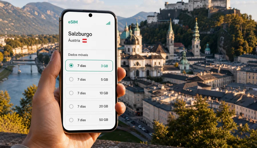 eSIM em Salzburgo: internet móvel na viagem