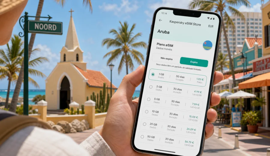 eSIM em Noord: internet móvel em Aruba