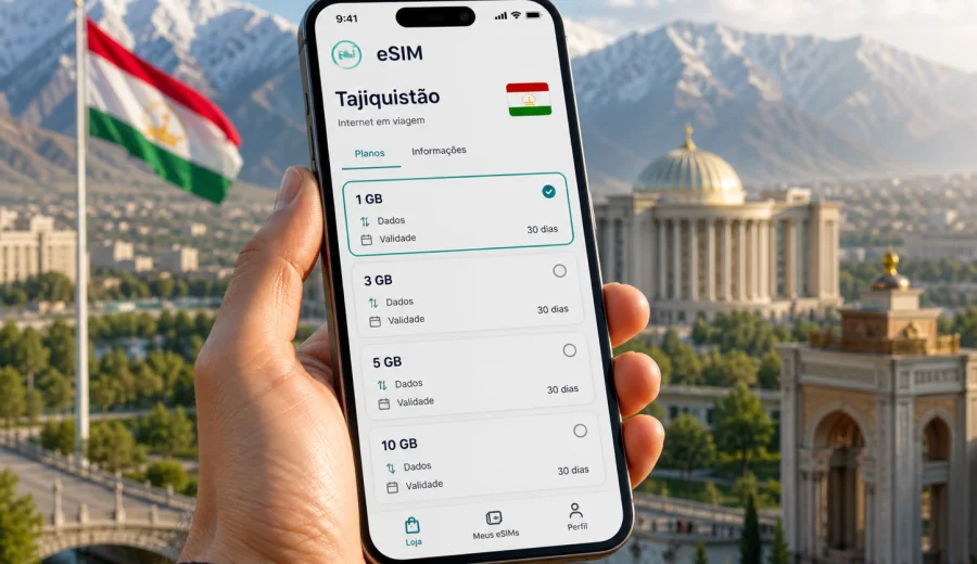 eSIM no Tajiquistão: internet para viagem