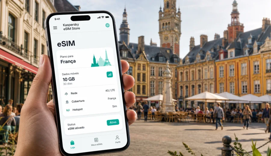 eSIM em Lille: internet e conexão móvel