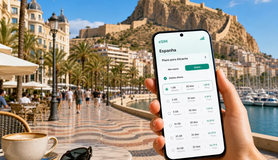 Alicante com eSIM: internet móvel na cidade