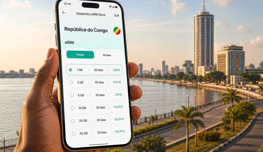 eSIM na República do Congo: internet móvel