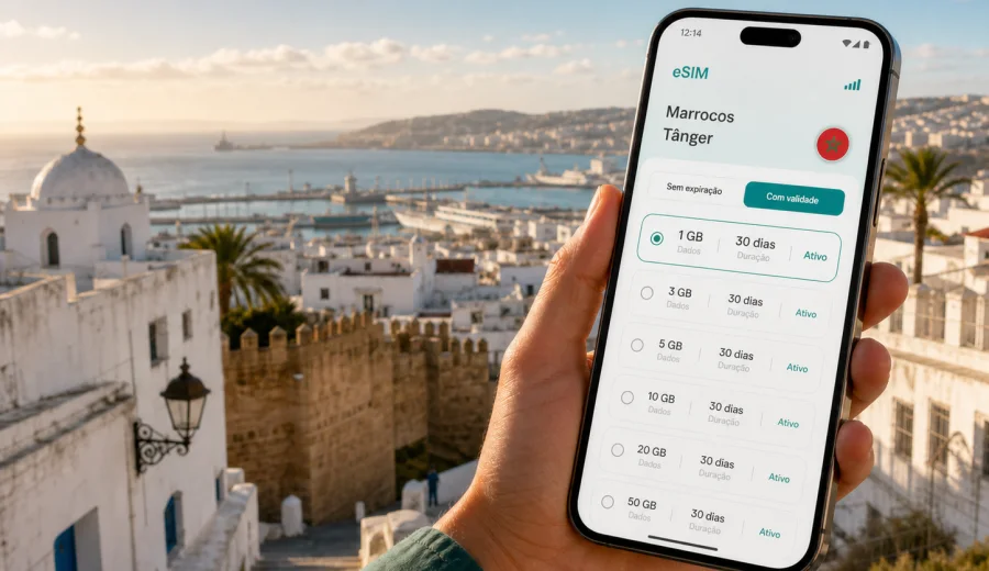 eSIM em Tânger: internet móvel para viagem