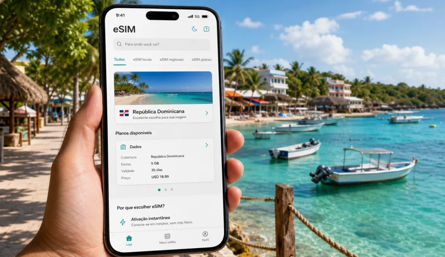 eSIM em Bayahibe: internet móvel para viajar