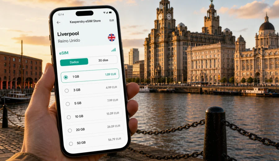 Liverpool eSIM: internet móvel para viajar