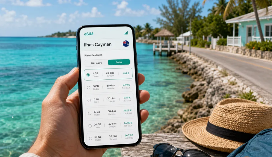 eSIM em Lado Norte: internet nas Ilhas Cayman