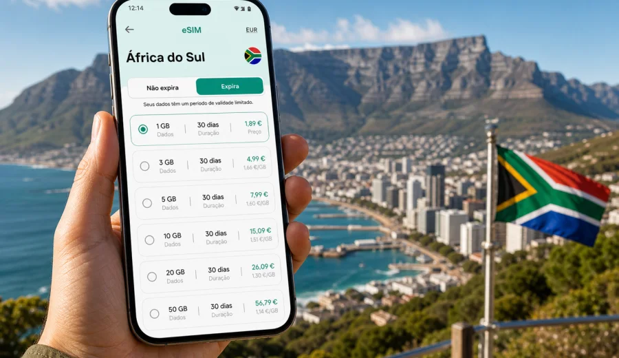 eSIM para África do Sul: internet na viagem