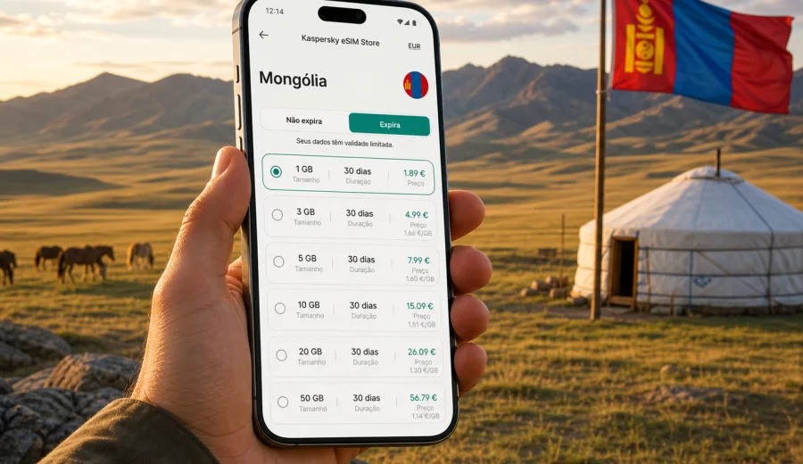 eSIM na Mongólia: conexão móvel e internet