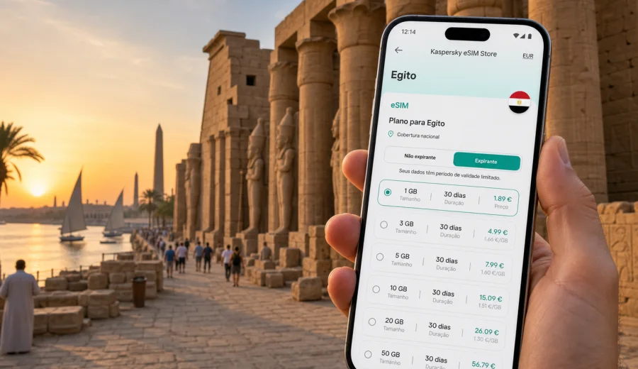 eSIM em Luxor: internet móvel no Egito