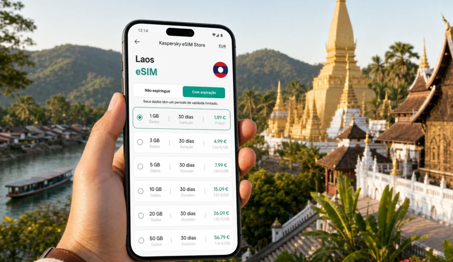 eSIM para Laos: internet móvel na viagem