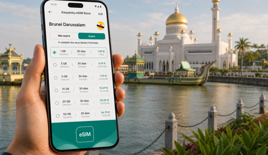 eSIM em Brunei: internet móvel para viajar
