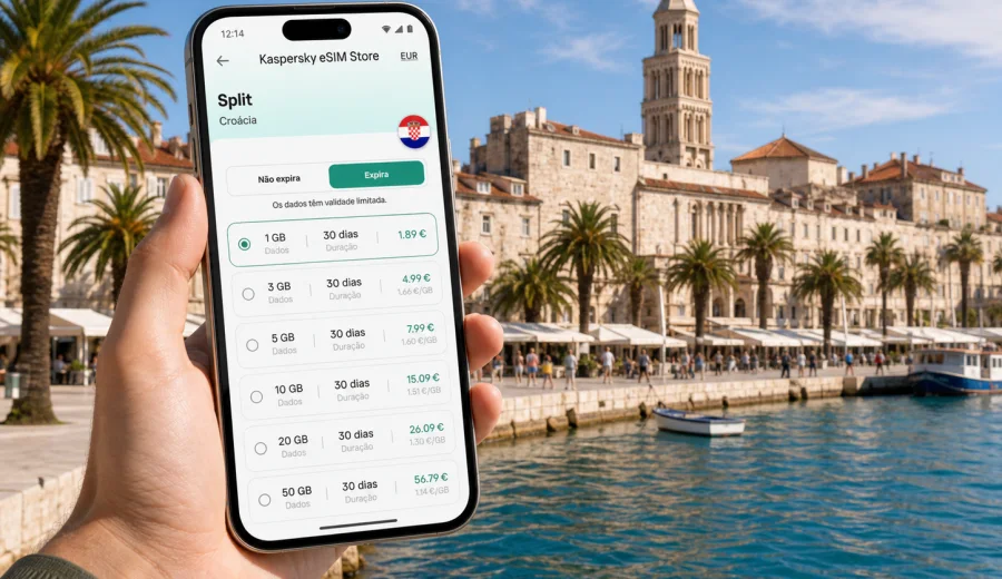 eSIM em Split: internet móvel na viagem