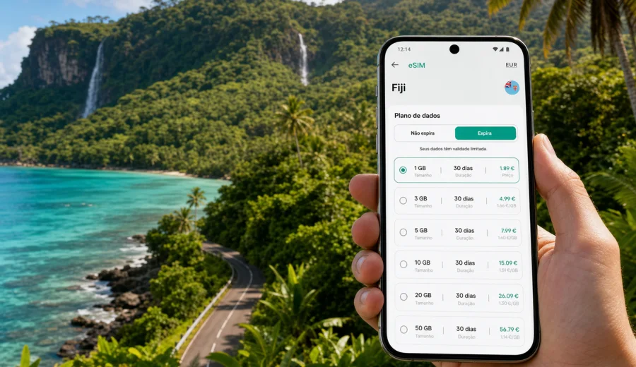 eSIM em Taveuni: internet móvel em Fiji