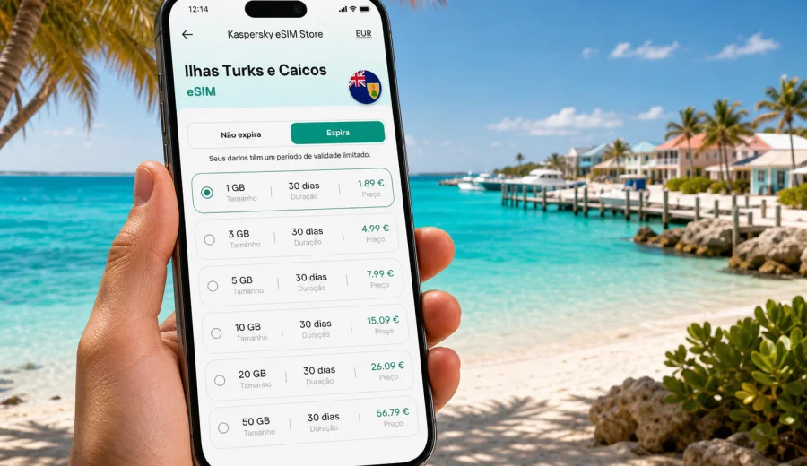 eSIM para Ilhas Turks e Caicos