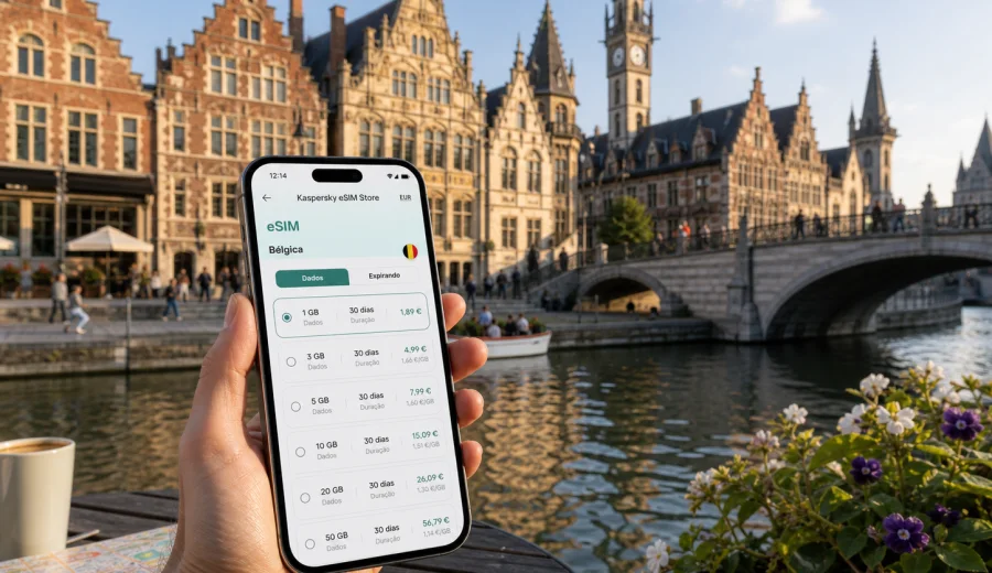 eSIM em Ghent: internet e conexão móvel