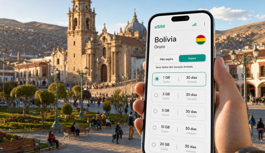 eSIM em Oruro: internet móvel na viagem