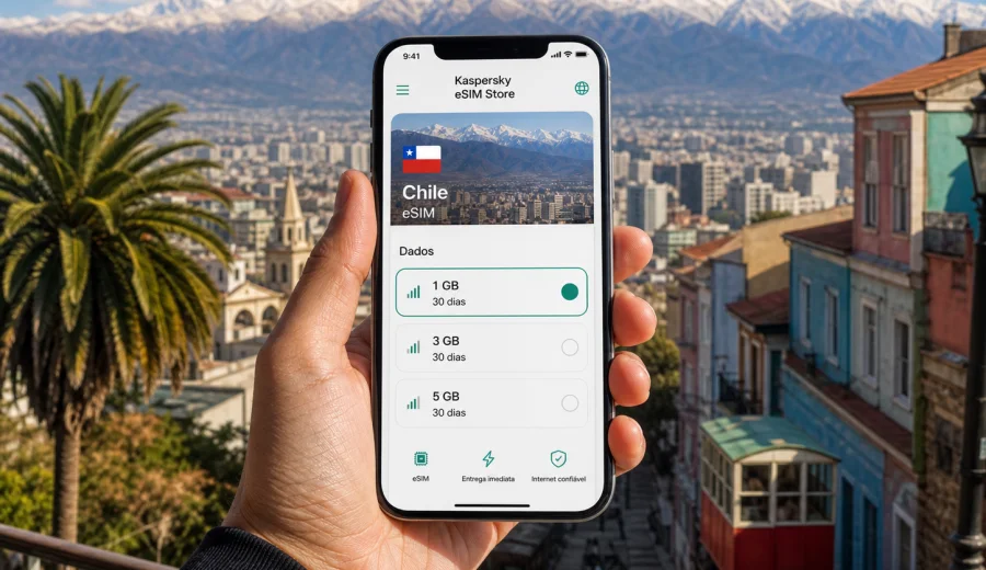 eSIM para o Chile: internet na viagem